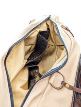 Load image into Gallery viewer, Repurposed Leather Couch Weekender Bag
