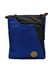 Load image into Gallery viewer, Black n'Blue Leather Emaline Bag
