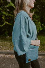 Load image into Gallery viewer, Kirsten Upcycled Leather Blues Jacket

