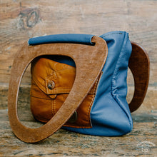 Load image into Gallery viewer, Wooden Handles Leather Bag
