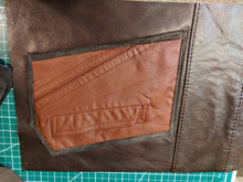 Load image into Gallery viewer, Recycled Leather Couch &amp; Jacket Overnight Bag
