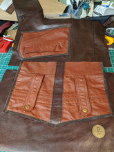 Load image into Gallery viewer, Recycled Leather Couch &amp; Jacket Overnight Bag
