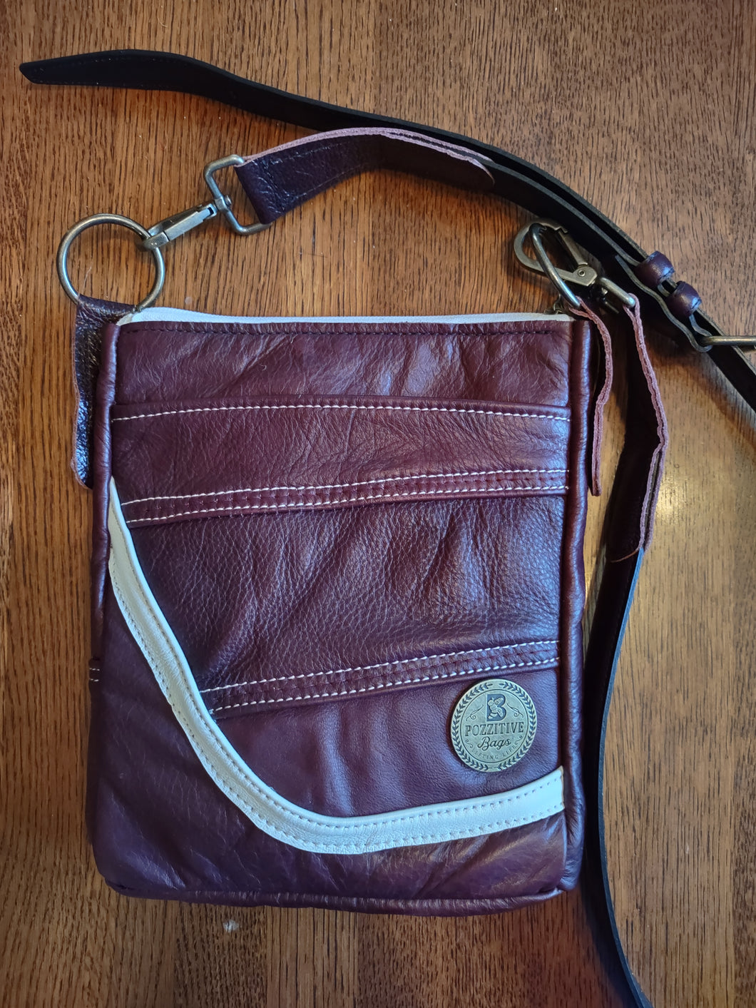 Emaline Crossbody Burgundy Leather Bag