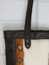 Load image into Gallery viewer, Upcycled Leather Vest and Rabbit Tote
