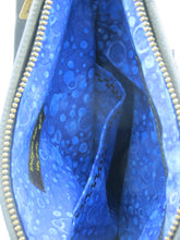 Load image into Gallery viewer, Upcycled Black, Blue &amp; Cream Leather Jacket Kirsten Bag
