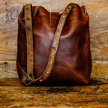 Load image into Gallery viewer, Repurposed Oiled-Leather Tote
