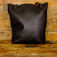Load image into Gallery viewer, Upcycled Black Leather Tote
