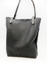 Load image into Gallery viewer, Upcycled Black Leather Tote
