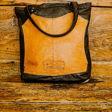 Load image into Gallery viewer, Upcycled Leather Vest and Rabbit Tote
