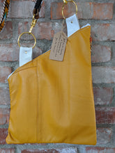 Load image into Gallery viewer, Upcycled Leather Jacket Kirsten Bag in Mustard Gold
