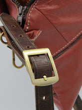 Load image into Gallery viewer, Rust-Colored Upcycled Leather Jacket Kirsten Bag
