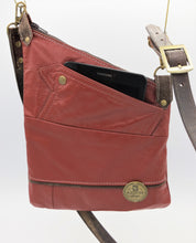 Load image into Gallery viewer, Rust-Colored Upcycled Leather Jacket Kirsten Bag
