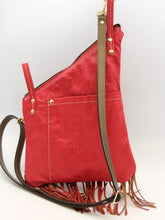 Load image into Gallery viewer, Red Fringed Kirsten Leather Bag
