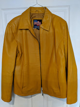 Load image into Gallery viewer, Upcycled Leather Jacket Kirsten Bag in Mustard Gold
