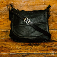 Load image into Gallery viewer, Black Upcycled Leather Vest Karol Bag
