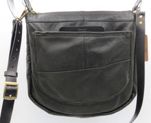 Load image into Gallery viewer, Black Upcycled Leather Vest Karol Bag
