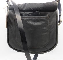 Load image into Gallery viewer, Black Upcycled Leather Vest Karol Bag
