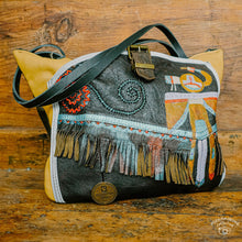 Load image into Gallery viewer, Upcycled Three Leather Jacket Bag
