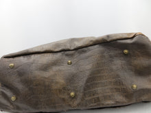 Load image into Gallery viewer, Upcycled Leather Bit Buckle Jacket Overnight Bag
