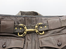 Load image into Gallery viewer, Upcycled Leather Bit Buckle Jacket Overnight Bag
