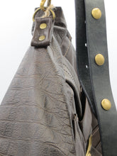 Load image into Gallery viewer, Upcycled Leather Bit Buckle Jacket Overnight Bag
