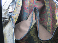 Load image into Gallery viewer, Upcycled Leather Bit Buckle Jacket Overnight Bag
