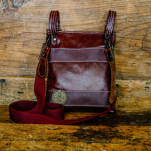 Load image into Gallery viewer, Burgundy Leather Upcycled Emaline Bag
