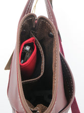 Load image into Gallery viewer, Burgundy Leather Upcycled Emaline Bag
