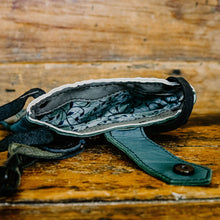 Load image into Gallery viewer, Gray &amp; Turquoise Upcycled Leather Jacket Emaline Bag
