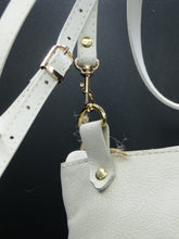 Load image into Gallery viewer, Repurposed White Leather Emaline Bag
