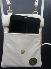 Load image into Gallery viewer, Repurposed White Leather Emaline Bag
