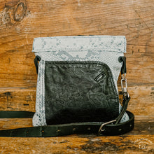 Load image into Gallery viewer, Upcycled Leather Snake-Print Emaline Bag
