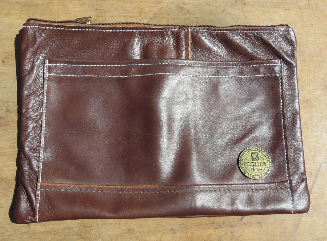 Brown Leather Laptop/Tablet Sleeve