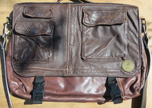 Load image into Gallery viewer, Upcycled Leather Messenger Bag
