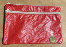 Load image into Gallery viewer, Red Leather Tablet Sleeve
