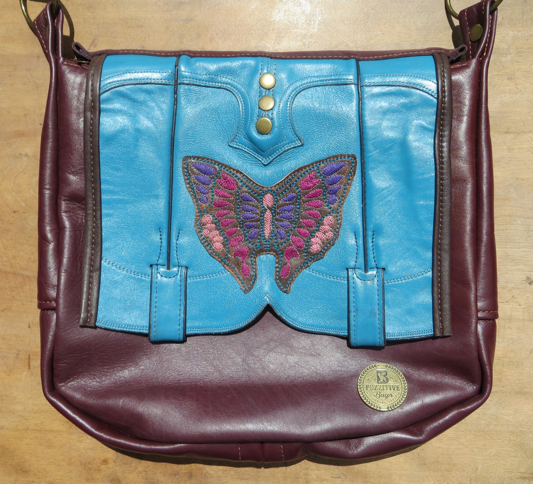 Karol Burgundy Leather Bag