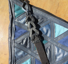 Load image into Gallery viewer, Blue Upcycled Couch Bag
