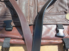 Load image into Gallery viewer, Upcycled Leather Messenger Bag
