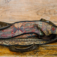 Load image into Gallery viewer, Upcycled Leather Bit Buckle Jacket Overnight Bag
