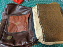 Load image into Gallery viewer, Recycled Leather Couch &amp; Jacket Overnight Bag

