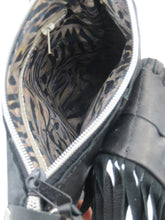Load image into Gallery viewer, Emaline Fringe Black Leather Bag
