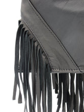 Load image into Gallery viewer, Emaline Fringe Black Leather Bag
